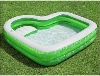 Trade Shop Trade Shop - Piscina Gonfiabile Per Famiglie Con Sedile Tropical Paradise 231x231x51 Cm 54336