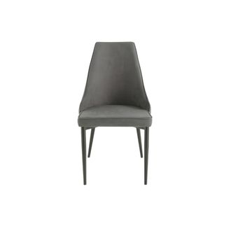 MondoViro Conjunto de 2 sillas de tela gris oscuro 50x60 cm 88h