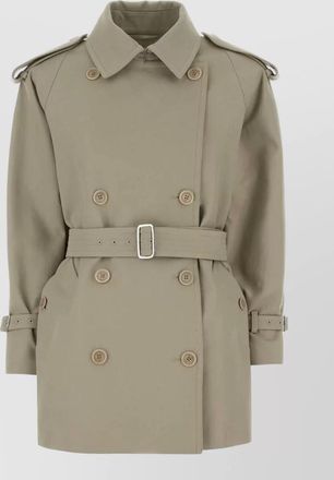 Max Mara cotton trench coat belted waist detailing