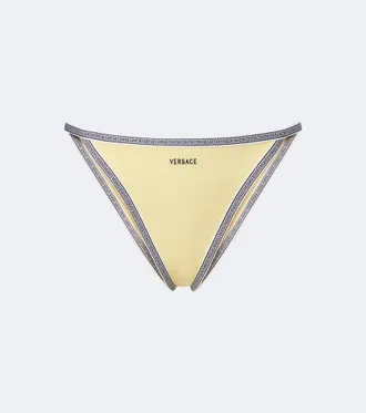 Versace Greca embroidered bikini bottoms