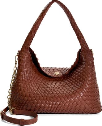 Dune London Womens Accessories Deliberate - Woven Shoulder Bag - Tan - One Size