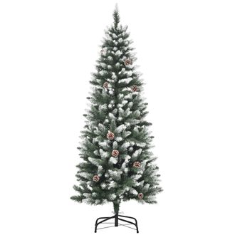 HOMCOM &Aacute;rbol De Navidad Artificial 150 Cm Con 464 Ramas Y 28 Pi&ntilde;as Hojas De Pvc Base Plegable Y Soporte Met&aacute;lico Decoraci&oacute;n Navide&ntilde;a Para Interiores