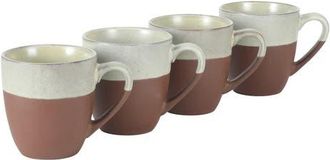 Gibson Home William Crest 4-Piece Reactive Glaze Stoneware Coffee Mug Set in Sage Green at Nordstrom