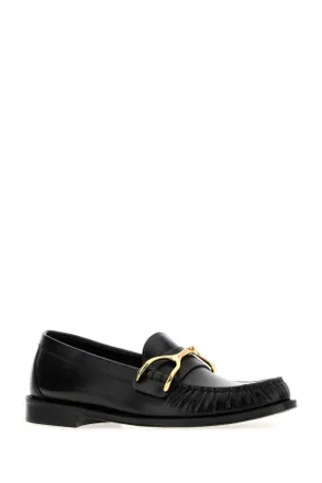 Alexander McQueen Wishbone Leather Loafers - Black