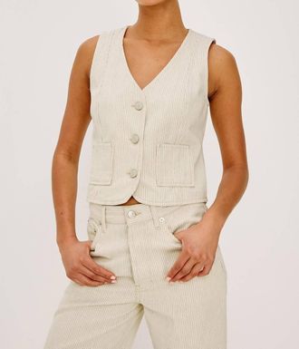 Rails La Jolla V-Neck Vest In Cream