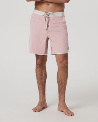 Vuori Clothing Cruise Boardshort 7 | Mauve Linen Texture | 28