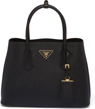 Prada Double Saffiano tote bag - women - Calf Leather/Nappa Leather - OS - Black