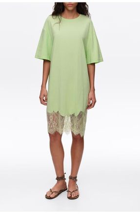 Bimba & Lola Short Lace T-Shirt Dress in Apple Green at Nordstrom, Size Xx-Small Eu