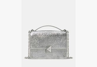 Kate Spade New York Deco Crinkle Metallic Chain Shoulder Bag