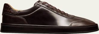 Allen Edmonds Mens Hawthorne Leather T-Toe Low-Top Sneakers