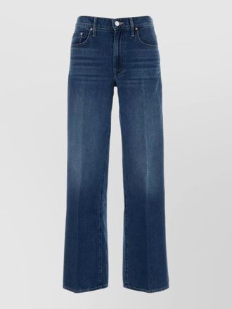 Mother denim mid-rise wide-leg jeans