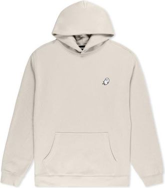 Dalix Ghost Relaxed Midweight Fleece Pullover Hoodie in Bone at Nordstrom, Size Xx-Large