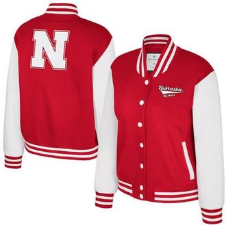 Colosseum Womens Colosseum Texas Scarlet Nebraska Huskers French Baguette Full Snap Fleece Jacket at Nordstrom, Size Medium