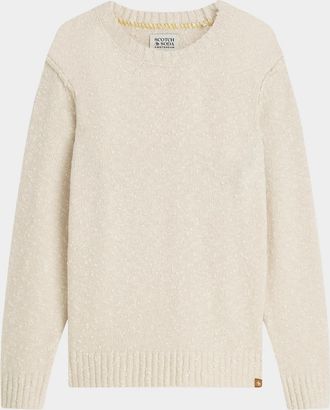 Scotch & Soda Men & apos;s Boucl&eacute; Crewneck Sweater