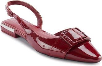 DKNY Clemma Pointed Toe Slingback Flat in Ruby Red at Nordstrom, Size 5.5