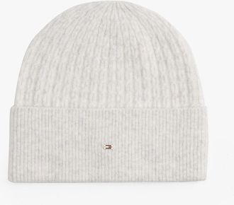 Tommy Hilfiger Womens Cable Knit Beanie - White