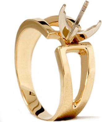 Pompeii3 Contemporary Solitaire Engagement 14K Gold Ring Setting