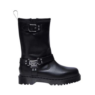 Dr. Martens Ankle Boots, female, Black, Size: 11 US Ankle Leather Boots with Classic Design