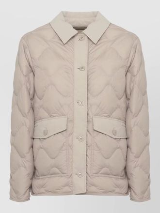Woolrich quilted down jacket long sleeves flap pockets