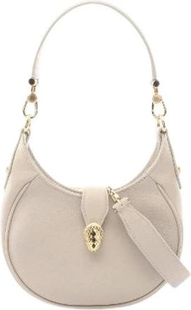 Bulgari Pre-owned Serpenti Ellipse Leather 2way Handbag - Dames - Vintage Schoudertas - Grijs - ONE Size - Leer - Vintage