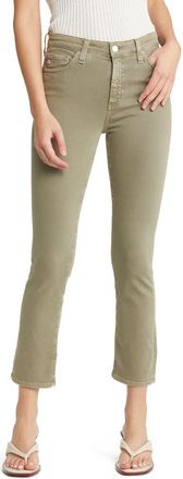 AG - Adriano Goldschmied Mari High Waist Ankle Straight Leg Jeans in Sulfur Dried Rosemary at Nordstrom Rack, Size 23
