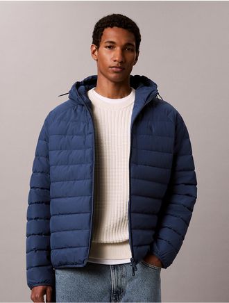 Calvin Klein Jeans Calvin Klein Mens Packable Lightweight Ripstop Puffer Jacket - Blue - 2XL