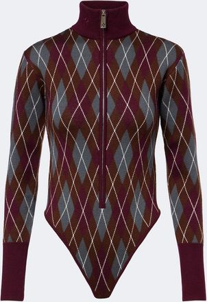 Perfect Moment Argyle wool bodysuit