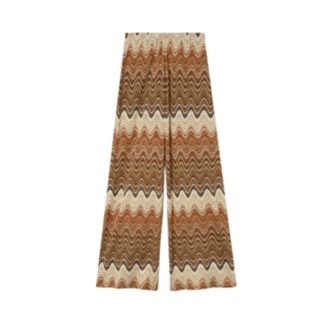 MC2 Saint Barth Wide Trousers, female, Brown, Size: XS Amalia Trousers