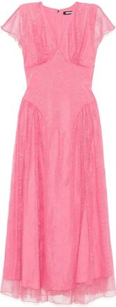 Rotate Abito lungo con ricamo - Rosa