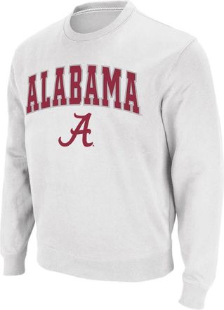 Colosseum Mens Colosseum White Alabama Crimson Tide Arch & Logo Crew Neck Sweatshirt at Nordstrom, Size X-Large