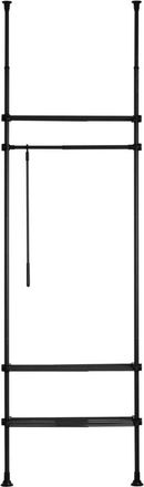 SoBuy Cabina Armadio Componibile Armadio Regolabile Appendiabiti Altezza Regolabile SoBuy Nero KLS07-SCH