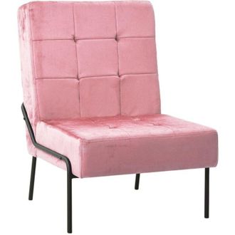 vidaXL Poltrona Relax 65x79x87 cm Rosa in Velluto - Vidaxl
