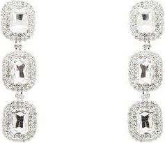 8 by YOOX RHINESTONE DROP EARRINGS