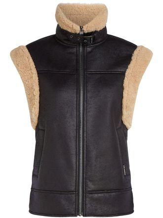 Karl Lagerfeld high-neck gilet - Black