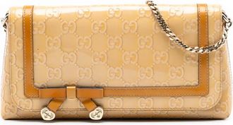 Gucci 2016-2025 Guccissima Patent Mayfair shoulder bag - Brown