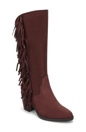 Blowfish Criss 2 Fringe Knee High Boot in Wine Microsuede at Nordstrom Rack, Size 8.5