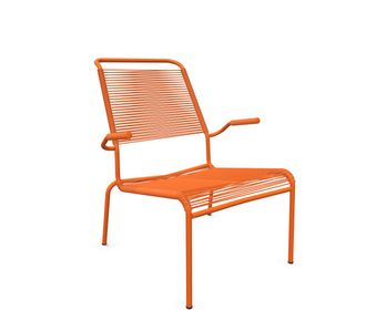 Schaffner Spaghetti-Lounger S&auml;ntis mit Lehne / Hochlehner Feuerverzinkt