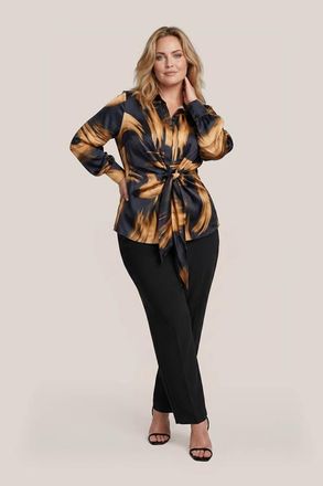 Mart Visser Harmony Print Blouse Zwart / Goud Maxi