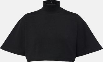 Alaia Cotton jersey crop top