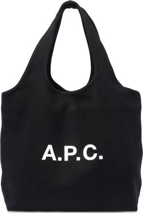 A.P.C. Borsa tote Ninon con stampa - Nero