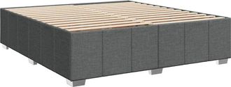 vidaXL Bed Frame without Mattress Dark Grey Super King Fabric Vidaxl