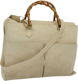 Gucci Pre-owned Handbags, female, Beige, Size: ONE SIZE Pre-owned Suede gucci-bags
