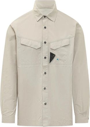 Kl&auml;ttermusen Syn LS Shirt - Heren - Casual Overhemden - Beige - XS - Leer - Overhemden