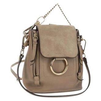 Chlo&eacute; Pre-owned Backpacks, female, Beige, Size: ONE SIZE Pre-owned Suede Backpack