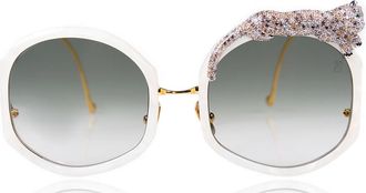Anna-Karin Karlsson ROSE ET LE REVE - SUN Pearl Womens Sunglasses Gold Size 55