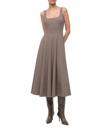 Staud Lightweight Wells Dress In Houndstooth
