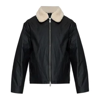 AllSaints Light Jackets, male, Black, Size: 2XL Boston Waxed Jacket