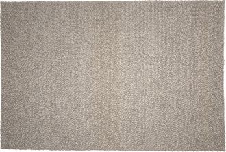 Macabane Alfombra rectangular de 300 x 400 cm de lana rizada, color gris