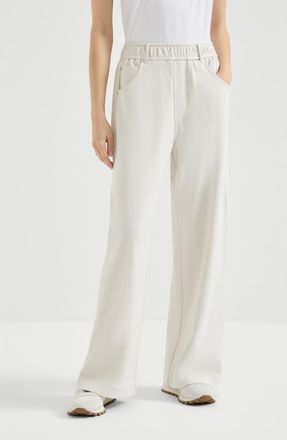 Brunello Cucinelli Smooth French terry trousers in Milk at Nordstrom, Size 3X-Large Eu