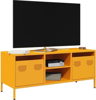 Berkfield Home TV Cabinet Mustard Yellow 101.5x39x43.5 cm Cold-rolled Steel
